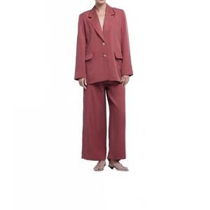 NEW DĀL THE LABEL relaxed single breasted blazer in mulberry